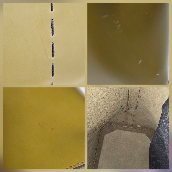 LAMARTHE Olive Green Leather Tote Bag Made in Italy - Picture 14 of 15